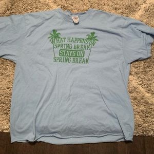 Vintage Spring Break Shirt Size XL.  Bottom stitching on shirt came undone